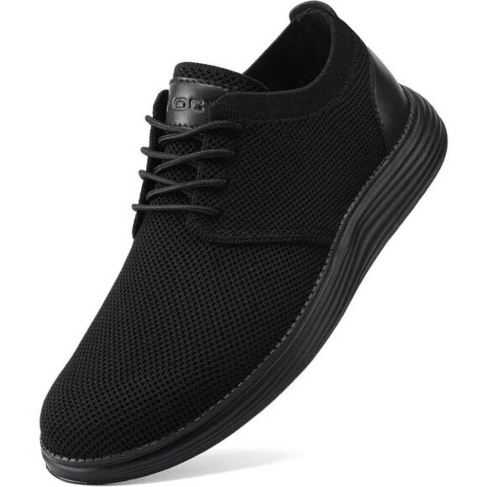 ⚡VILOCY Men's All Black Fashion Business Comfortable Breathable Dress Sneaker